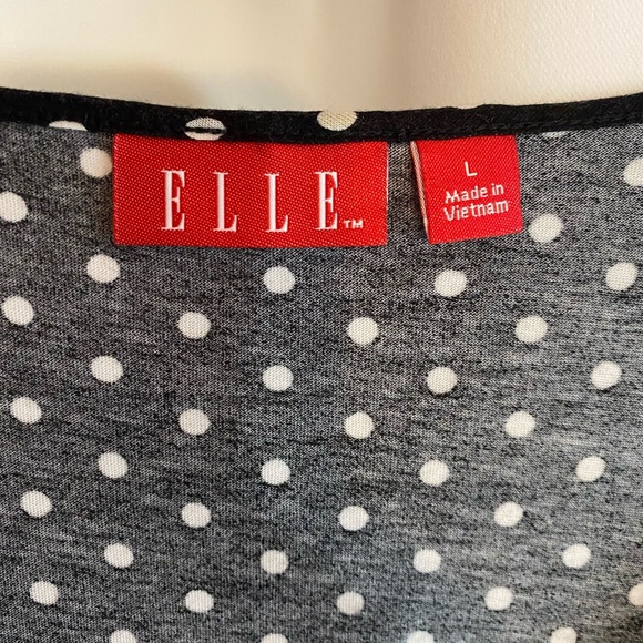 Elle Black and White Polka Dot Blouse - Picture 2 of 6